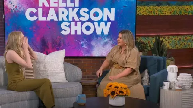 Maeve Utility Shirt Dress worn by Kelly Clarkson as seen in The Kelly Clarkson Show on May 17, 2023
