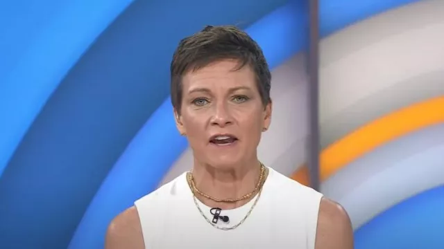 Vince Stretch Cot­ton Tank Mi­di-Dress worn by Stephanie Gosk as seen in Today on June 15, 2023
