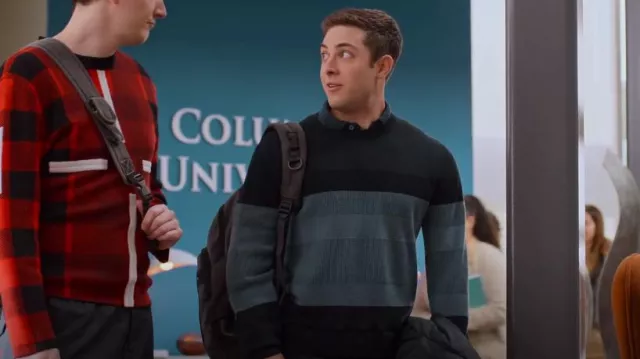 Theory Kamren Sweater worn by Ben Gross (Jaren Lewison) as seen in Never Have I Ever (S04E05)