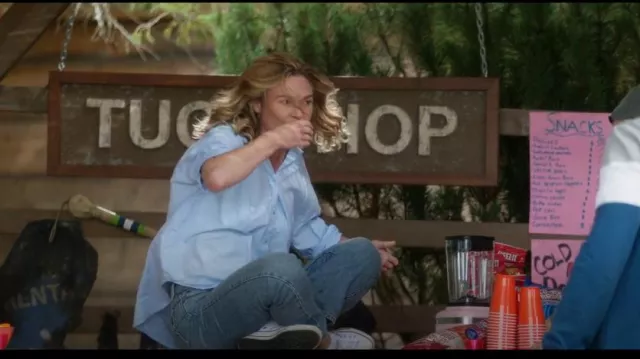 Converse Chuck Taylor All Star Optical White Canvas Low Top worn by Maisy-May (Julia Stiles) as seen in The Lake (S02E03)