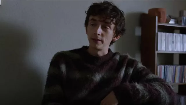 Acne Studios Striped Fuzzy Knit Jumper worn by Davis McCardle (Samuel Blenkin) as seen in Black Mirror (S06E02)