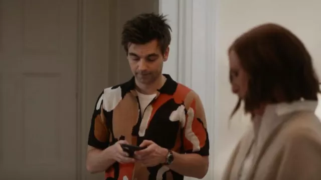 Percival Impressionist Jacquard Shirt Knitted worn by Cary Dubek (Drew Tarver) as seen in The Other Two (S03E08)