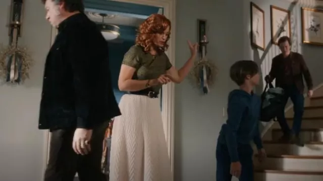 Patrizia Pepe Maglia Knitted T-Shirt worn by Amber Gemstone (Cassidy Freeman) as seen in The Righteous Gemstones (S02E07)