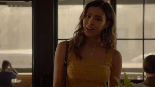 Urban Outfitters Smocked Tank Top worn by Shannon Diaz (Devin Kelley) as seen in 9-1-1 (S01E10)
