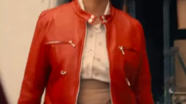Red Leather Jacket worn by Nida Huq (Anjana Vasan) in Black Mirror (Season 6 Episode 5)