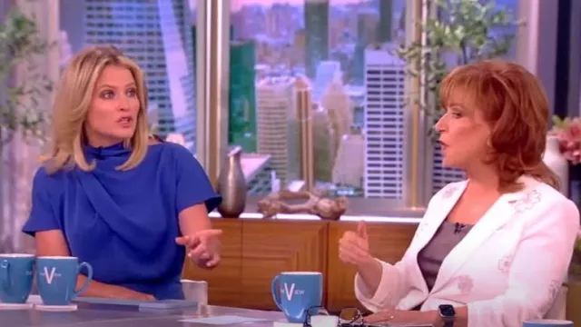 Black Halo Estella Jumpsuit worn by Sara Haines as seen in The View on  June 21, 2023