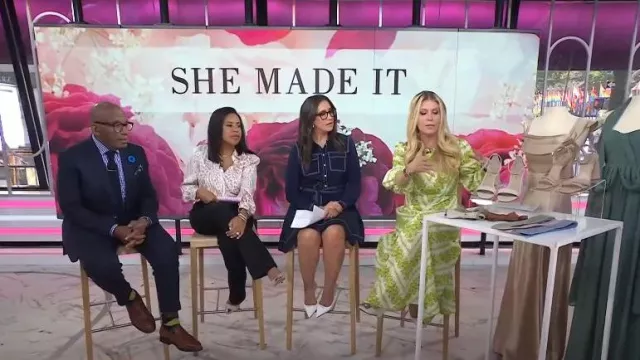 Alemais Jolene Chevron Midi Dress worn by Jill Martin as seen in Today on  June 21, 2023