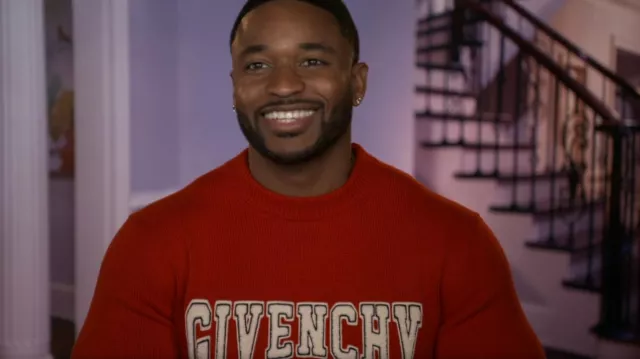 Givenchy Red Crewneck Sweater worn by DonJuan Clark as seen in The Real Housewives of Atlanta (S15E07)