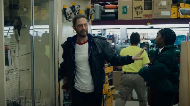 Members Only Leather Jacket worn by Richard Richie Jerimovich Ebon Moss Bachrach as seen in The Bear S01E02 Spotern