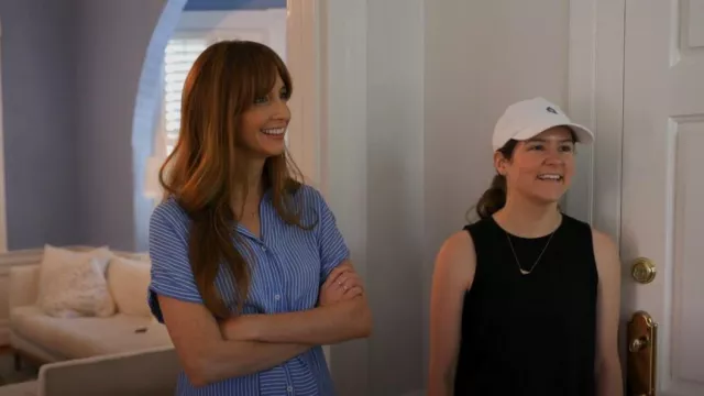 H&M Belted Shirt Dress worn by Gray Benko as seen in Happy to be Home with the Benkos (S01E02)