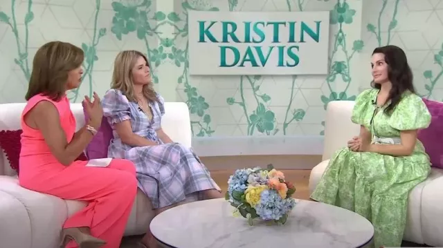 Derek Lam 10 Crosby Philippa Maxi Robe à manches bouffantes portée par Kristin Davis comme vu dans Aujourd’hui avec Hoda & Jenna le 23 juin 2023