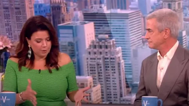 Baum und Pferdgarten Juju Textured Dress worn by Ana Navarro as seen in The View on  June 23, 2023