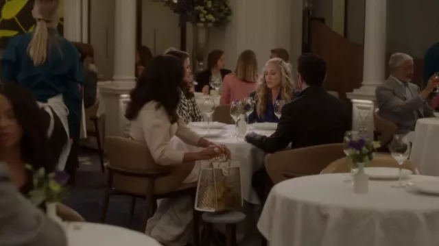 Jimmy Choo Varenne Sac fourre-tout transparent porté par Seema Patel (Sarita Choudhury) comme on le voit dans And Just Like That... (S02E01)
