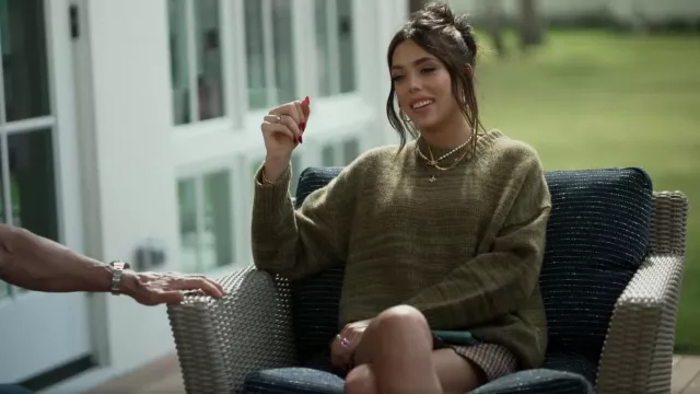 Co Oversized Melange Cashmere Sweater worn by Sistine Rose Stallone as seen in The Family Stallone (S01E07)