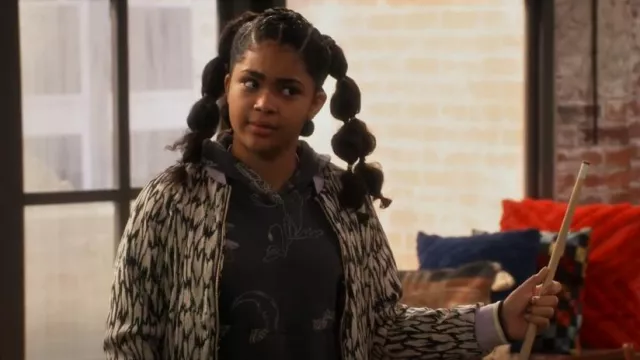 Scotch & Soda Printed Reversible Padded Bomber Jacket worn by Millicent (Jaidyn Triplett) as seen in iCarly (S03E05)