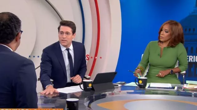 Nora Gardner Daphne 3/4 Sleeve Dress worn by Gayle King as seen in CBS Mornings on June 22, 2023