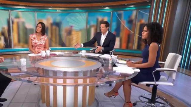 Chiara Boni La Petite Robe Peplum Dress worn by Adriana Diaz as seen in CBS Mornings on June 24, 2023