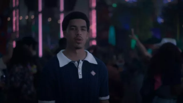 Casablanca Laurel Velour Track Pants worn by Andre Johnson, Jr. (Marcus Scribner) as seen in grown-ish (S06E01)