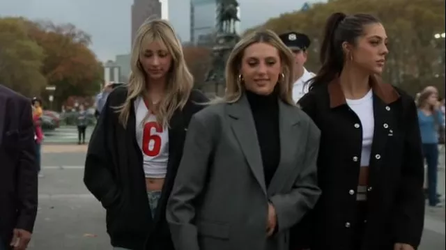 Chaqueta de sarga Loser Machine Sick Boy en negro usada por Sistine Stallone como se ve en The Family Stallone (S01E08)