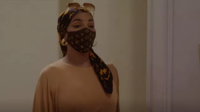 Louis Vuitton Knit Face Mask worn by Seema Patel (Sarita Choudhury) as seen  in And Just Like That… (S02E03)