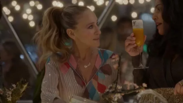 70s/80s Beaded And Sequin Jumpsuit worn by Carrie Bradshaw (Sarah Jessica Parker) as seen in And Just Like That… (S02E03)