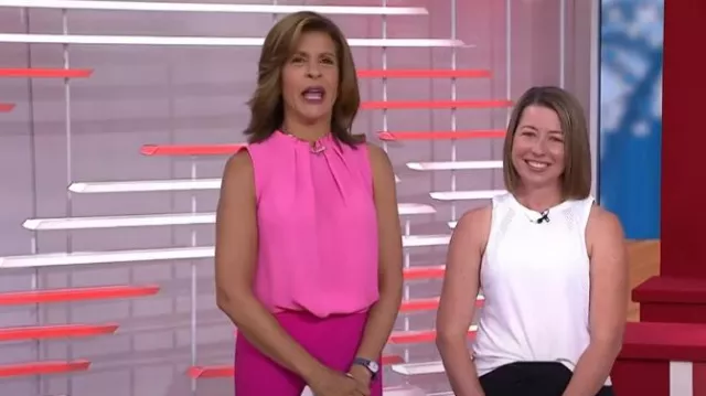 Vince Camuto Luxe Woven Tank worn by Hoda Kotb as seen in Today with Hoda & Jenna on July 3, 2023