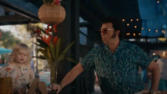 Chemise de sport à manches courtes multicolore Zegna portée par Jesse Gemstone (Danny McBride) comme on le voit dans The Righteous Gemstones (S03E04)