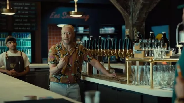 Vintage Z Force Medium Button Up Collar Shirt worn by Will (Seth Rogen) as seen in Platonic (S01E09)