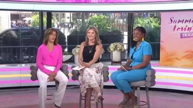 A.L.C. Kinsley Stretch Silk Blouse worn by Hoda Kotb as seen in Today  with Hoda & Jenna on July 5, 2023