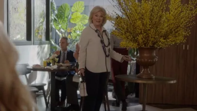 Louis Vuitton Fornasetti Leather Architettura Capucines BB Top-Handle Bag  worn by Enid Frick (Candice Bergen) as seen in And Just Like That… (S02E04)