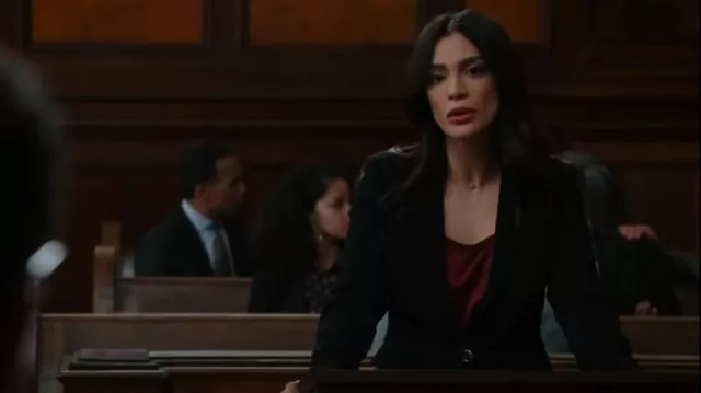 Brunello Cucinelli Stretch-Silk Satin Tank worn by ADA Samantha Maroun (Odelya Halevi) as seen in Law & Order (S22E19)