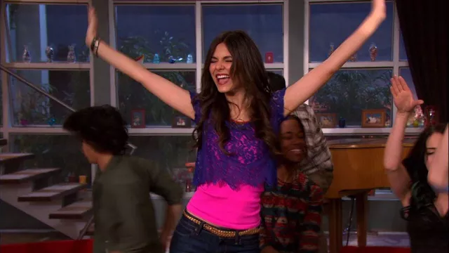 Urban Outfitters Lucca Couture Lace Blouse worn by Tori Vega (Victoria Justice) as seen in Victorious (S03E07)