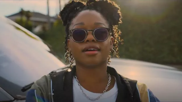 Garrett Leight Marmont S Round-Frame Sunglasses worn by Izzy Letts (Jazz Raycole) as seen in The Lincoln Lawyer (S02E01)