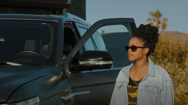 Ksubi Oversized Denim Jacket worn by Izzy Letts (Jazz Raycole) as seen in The Lincoln Lawyer (S01E07)