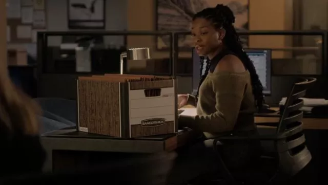 Veronica Beard Prescott Sweater worn by Izzy Letts (Jazz Raycole) as seen in The Lincoln Lawyer (S02E03)