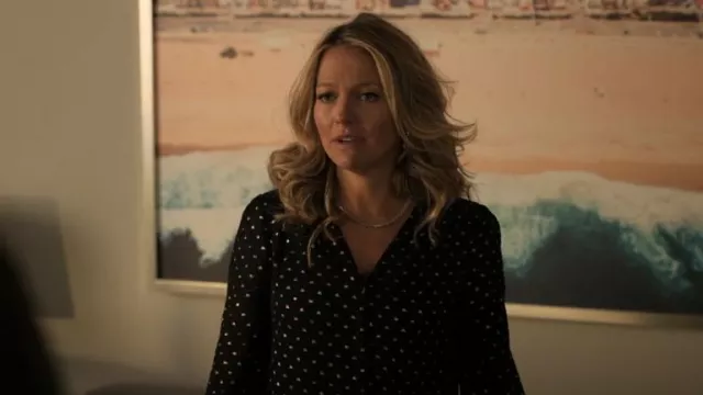 Paige Cleo­belle Blouse worn by Lorna (Becki Newton) as seen in The Lincoln Lawyer (S02E03)