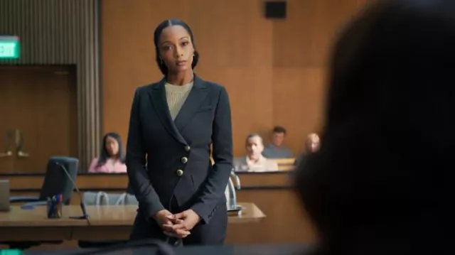 Smythe Wrap Blazer Worn By Andrea Freemann Yaya Dacosta As Seen In The Lincoln Lawyer S02e05