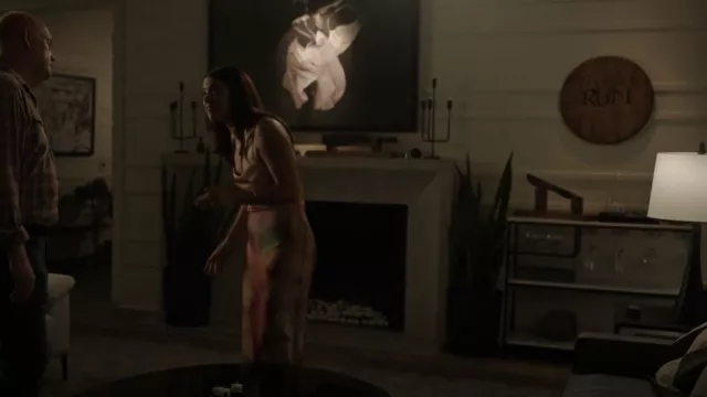 Zara Tie Dye Slip Dress worn by Vida Perez Prescott (Lorenza Izzo) as seen in Panhandle (S01E08)