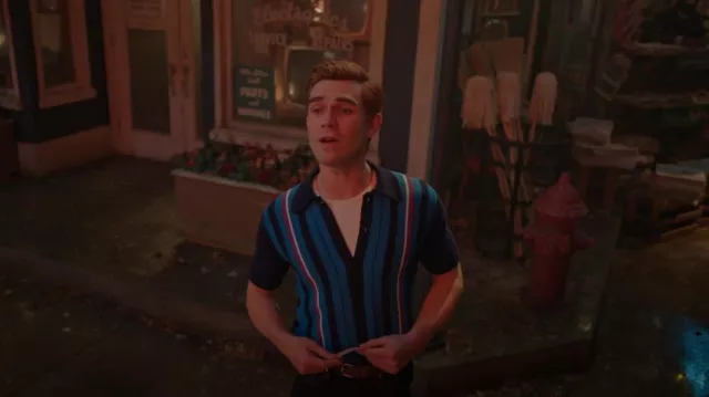Scott Fraser Collection Goodfellas Salerno Knit Shirt worn by Archie Andrews (KJ Apa) as seen in Riverdale (S07E14)