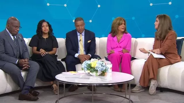 A.L.C. Kinsley Stretch Silk Blouse worn by Hoda Kotb as seen in Today on  July 12, 2023