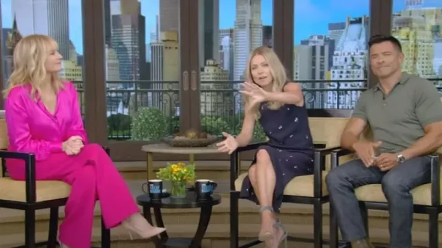 Sergio Hudson Silk Charmeuse Top worn by Kim Cattrall as seen in CBS Evening News on July 10, 2023
