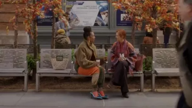 Etro Patchwork Shell Trousers In Yellow worn by Dr. Nya Wallace (Karen Pittman) as seen in And Just Like That… (S02E05)