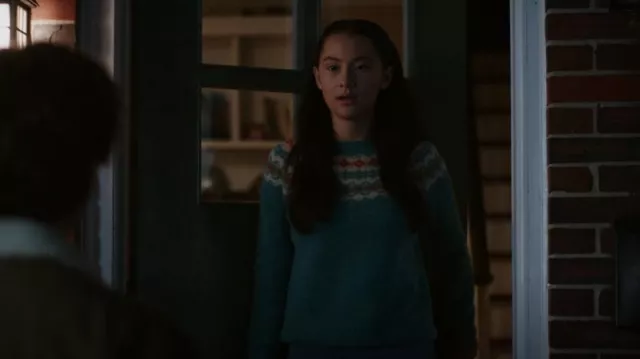 Marilyn Moore Faye Scottish Fair Isle Sweater worn by Belly (Lola Tung) as seen in The Summer I Turned Pretty (S02E01)