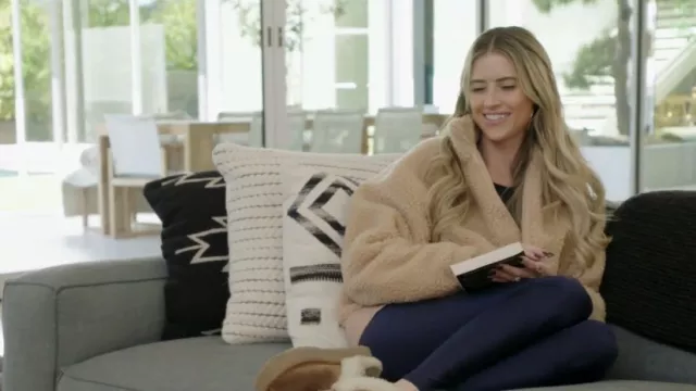 Beyond Yoga Brave The Elements Sherpa Bomber worn by Christina El Moussa as seen in Christina on the Coast (S05E06)
