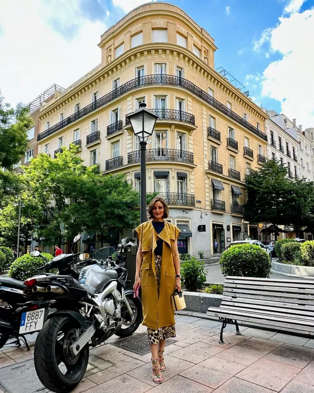 Scalpers Animal Print Midi Skirt worn by Olivia Palermo in Madrid on her Instagram Post on June 19, 2023
