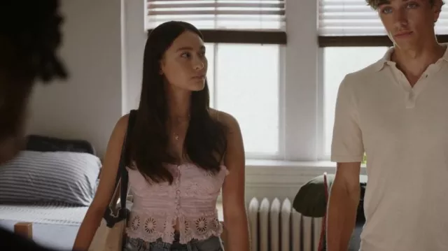 Isabel Marant Delphine Lace Top worn by Belly (Lola Tung) as seen in The Summer I Turned Pretty (S02E02)