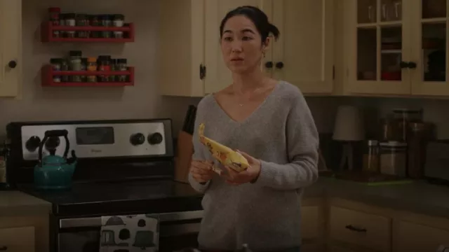 Maje Madina Grey Sweater worn by Laurel (Jackie Chung) as seen in The Summer I Turned Pretty (S02E03)