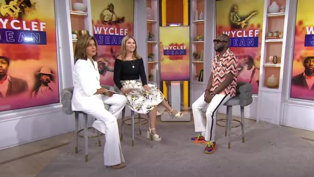 Alice + Olivia Walker Slim Front Slit Pants worn by Hoda Kotb as seen in  Today with Hoda & Jenna on  July 17, 2023