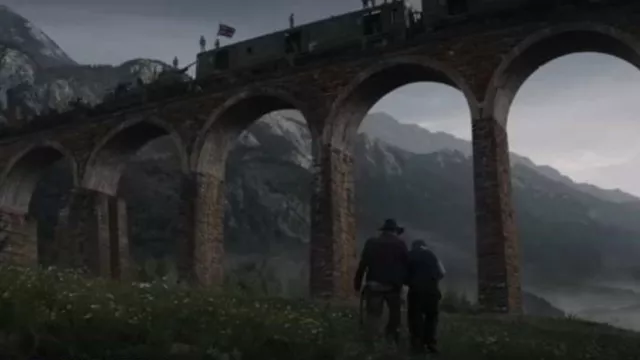 Leaderfoot Viaduct near the town of Melrose in the Scottish Borders in Scotland as seen in Indiana Jones and the Dial of Destiny