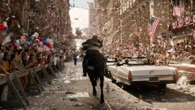 St. Vincent and Cochrane streets served as the backdrop of 1960s Manhattan streets, traversed on horseback by Indiana Jones (Harrison Ford) in Indiana Jones and the Dial of Destiny